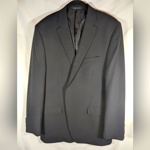 Michael Michael Kors Black Men's Blazer Wool Blend Size 46L - Picture 1 of 13